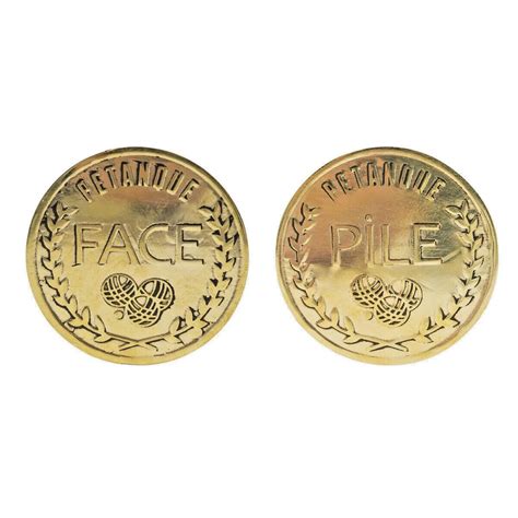 Piece pétanque pour tirer a pile ou face,diametre 4cm,idée cadeau ...