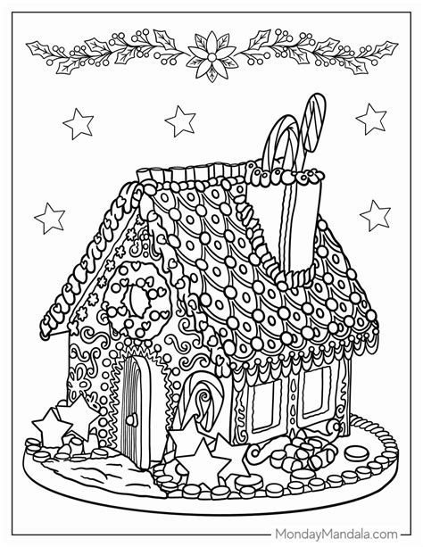 26 gingerbread house coloring pages free pdf printables – Artofit