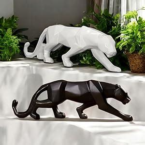 NEELAYA Panther Showpiece Set of 2 | Polyresin Animal Statues for Home ...
