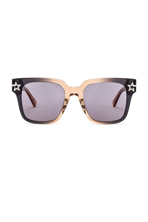 Stella McCartney Iconic Star Wayfarer in Shiny Gray to Orange & Grey ...