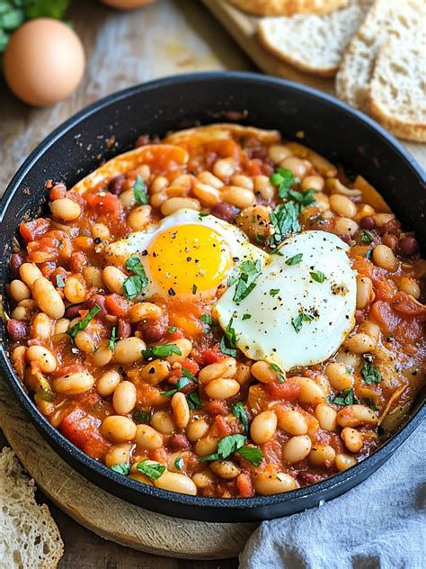 Spanish Beans & Eggs: Irresistible One-Pan Delight