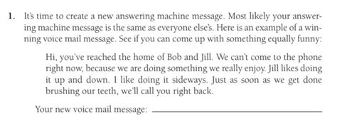 Image result for Answer Machine Message Ideas