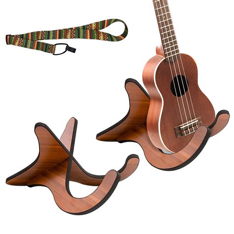 Lovefish Ukulele Stand,Portable Wooden Ukulele Stand with Ukulele Strap ...