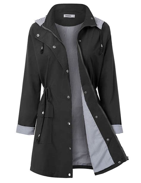 Twinklady rain jacket women windbreaker striped climbing raincoats ...
