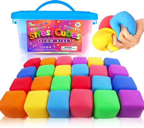 Amazon.com: 24 Pack Slow Rising Stress Cube, Large Size Dough Stress ...