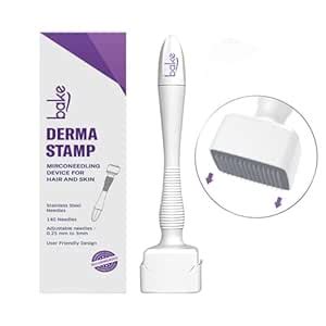 BAKE Derma Stamp for Hair & Beard Growth | Stainless Steel Adjustable ...