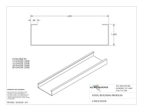 6 INCH PROFILE | All Metal Works