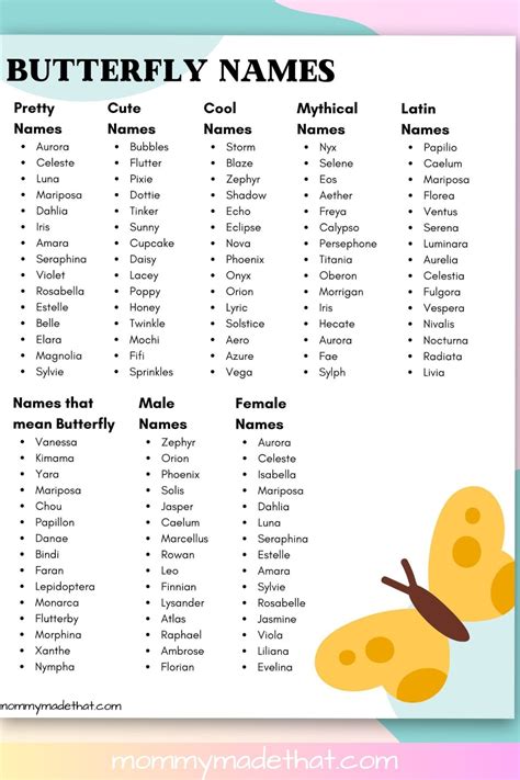 Butterfly Names: Beautiful, Cute & Unique Name Ideas