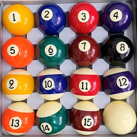BILIYARD Pool Balls Set - Regulation Size 2-1/4 Inch Complete Set of 16 ...