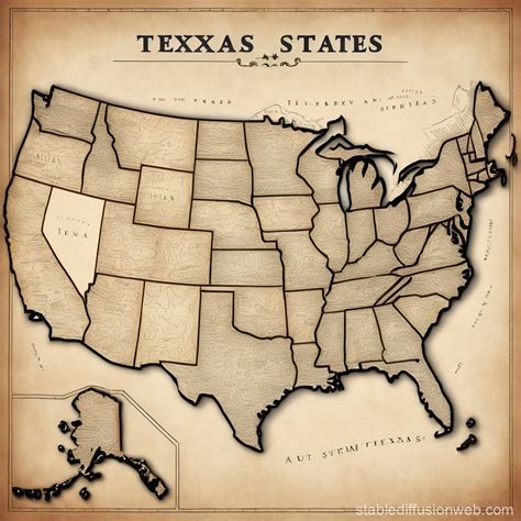 a map of the united states but texas is huge and covers all the ...