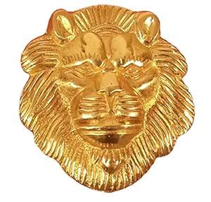 Mozee - Brass Lion Face Decal Motif For Rear Number Plate + Keyring for ...
