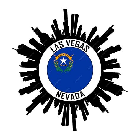 Premium Vector | Las Vegas Skyline Nevada Flag USA Travel Souvenir
