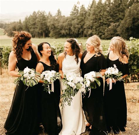 black bridesmaid dress'