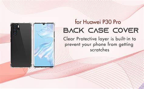 SmartLike Back Cover for Huawei P30 Pro Silicone,Transparent : Amazon ...