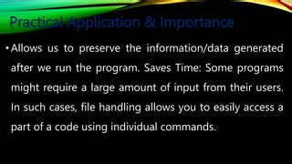 Image result for Why File Handling