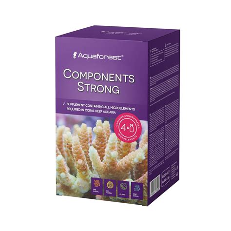 Aquaforest Components Strong 4x250ml | A B C K Trace Elements Set ...
