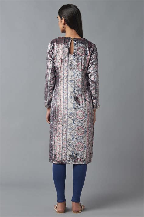 Grey Velvet kurta