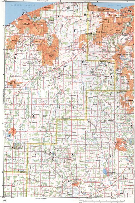 Northeastern Ohio map. Map of Northeast Ohio with all cities and towns ...