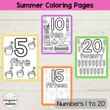 Free Summer Color Pages For Kindergarten Teaching Resources | TPT