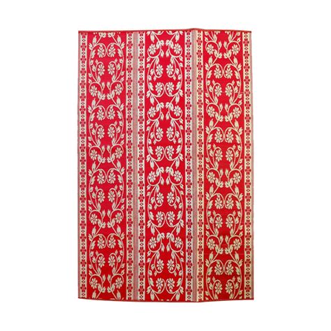 Buy Sapana Mats Chatai Floor mat Floral - Red & Ivory Extra Large ...