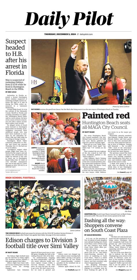 Daily Pilot e-newspaper: Thursday, Dec. 5, 2024 - Los Angeles Times