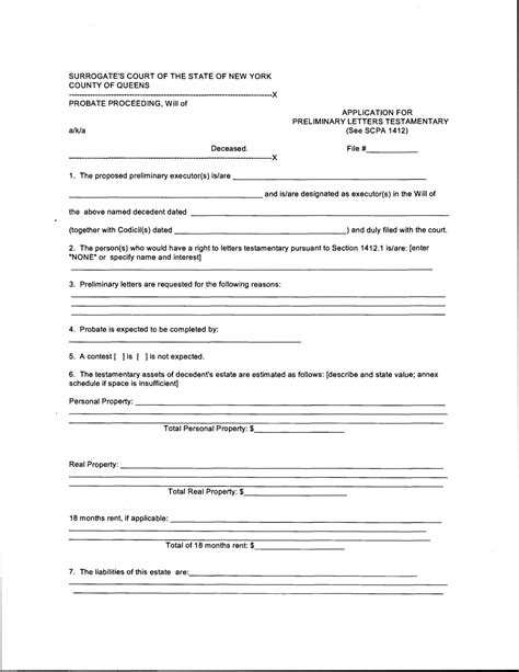 17 Free Printable Letter Of Testamentary Templates