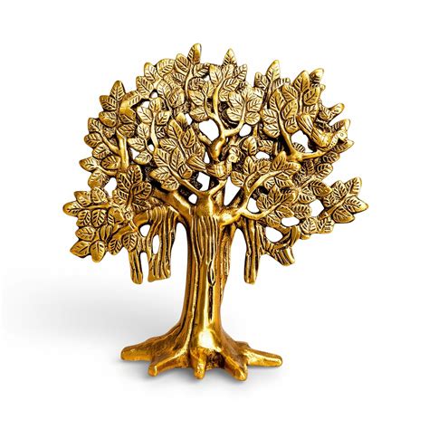Buy Shineyou Brass Kalpavriksha Tree 7.5 Inch | Vastu Tree of Life for ...