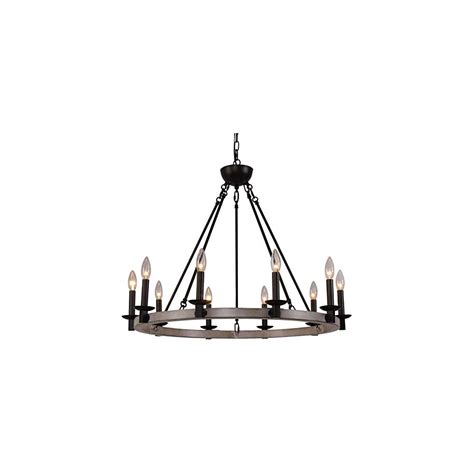 Buy Q&S Large Wagon Wheel Chandeliers,Rustic Industrial Country Antique ...