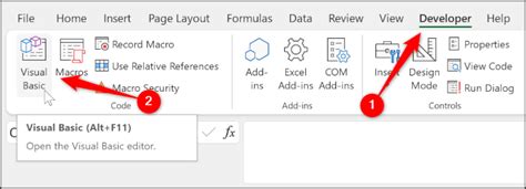 Image result for Developer Visual Basic Excel