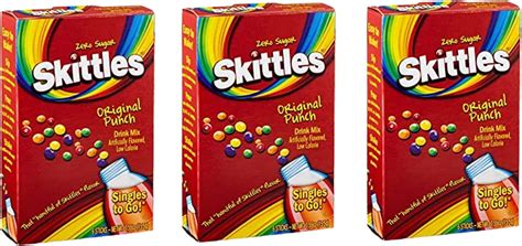 Amazon.com : Skittles Singles To Go Wild Berry Variety Pack, Watertok ...