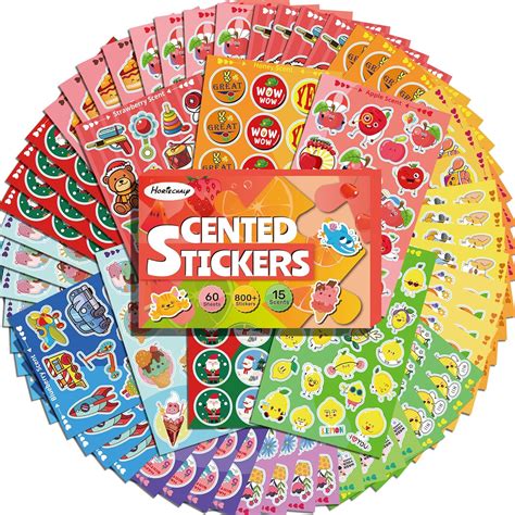 Amazon.com: HORIECHALY Smelly Stickers for Kids, 60 Sheets Scented ...