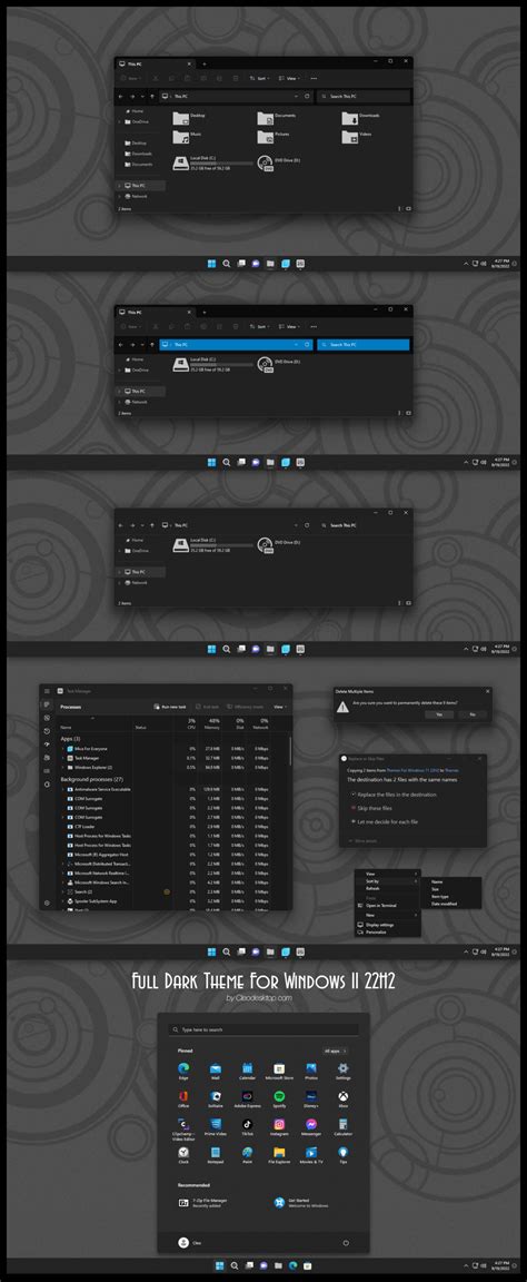 Full Dark Theme For Windows 11 22H2 - Cleodesktop