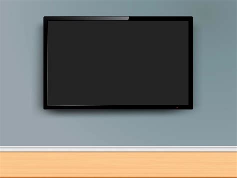 Premium Vector | Tv flat screen hanging on the wall