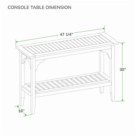 Cambridge Casual Auburn Rectangle Outdoor Console Table 16-in W x 47.25 ...