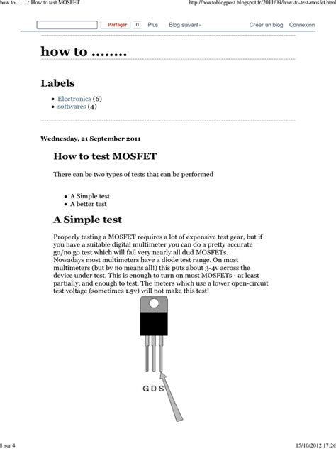 Image result for How to Test RF MOSFET Transistor