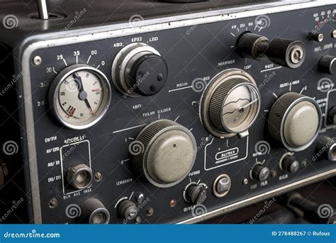 Old Radio Transmitter and Receiver Details, Closeup View Stock ...
