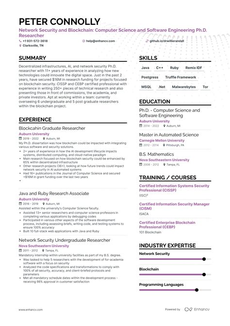 9 PhD Resume Examples & Guide for 2024