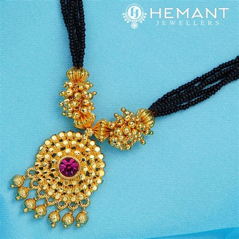 Traditional Maharashtrian Kolhapuri Mangalsutra Small Ghas Saj III Ven ...