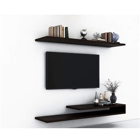 Buy Aart Store Wall Mounted TV Unit/Entertainment Unit (Wenge) Standard ...