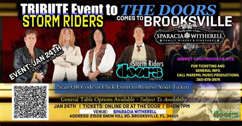 Brooksville Jan 24th, Storm Riders The Doors Experience Comes To ...