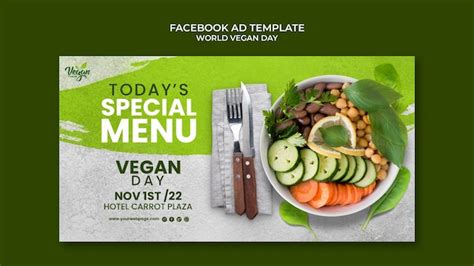 World vegan day facebook template | Premium PSD