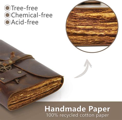 Buy Vintage Leather Journal with Lined Paper- Small Antique Handmade ...