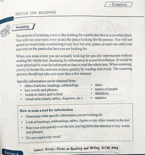 Image result for Scanning Reading Examples