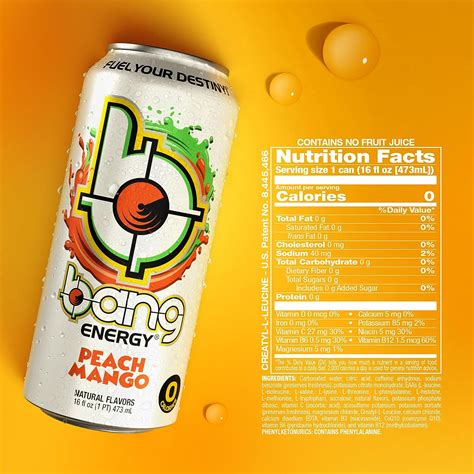 Bang Peach Mango - Energizing Energy Drink – AL SAQER ALABIAD HEALTH ...