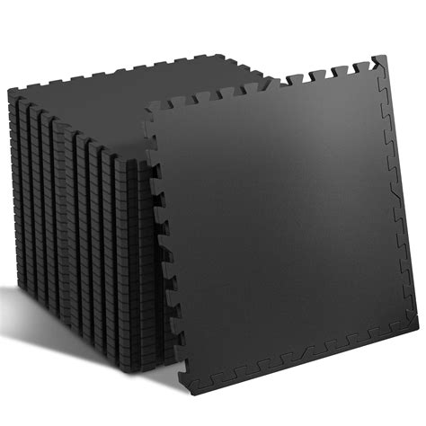 Snapklik.com : SUPERJARE 0.56 Thick 24 Pcs 96 Sq Ft Rubber Top Exercise ...