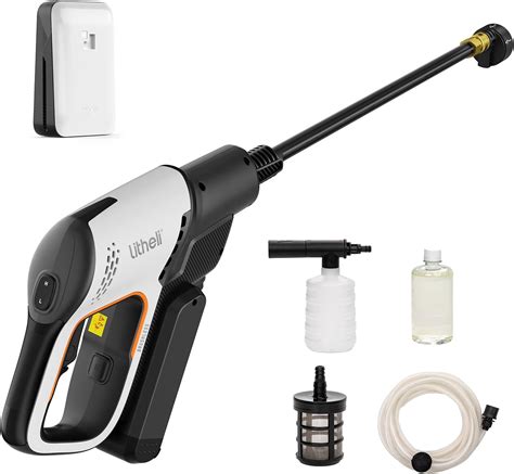 Amazon.com : Litheli Cordless Pressure Washer 20V 4.0 Ah Battery 609 PSI Portable Electric Power ...