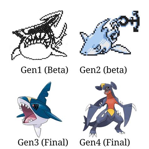 Did you know that all of the first four generations almost had shark Pokemon? : r/pokemon