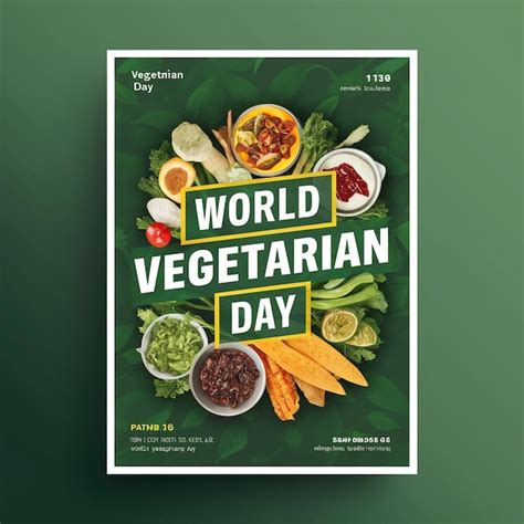 Celebrate world vegetarian day healthy green and delicious | Premium AI ...