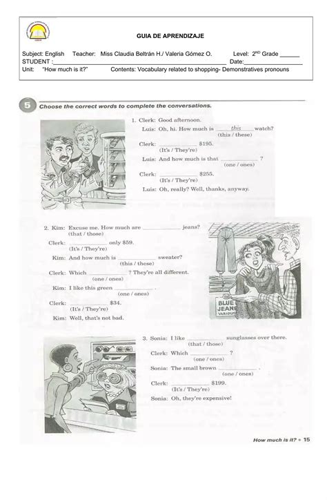 Guia de aprendizaje demostratives | DOC