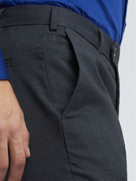 Raymond Men Grey Structure Slim Fit Polyester Blend Trouser – MyRaymond